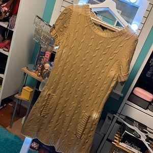 Tan sweater dress